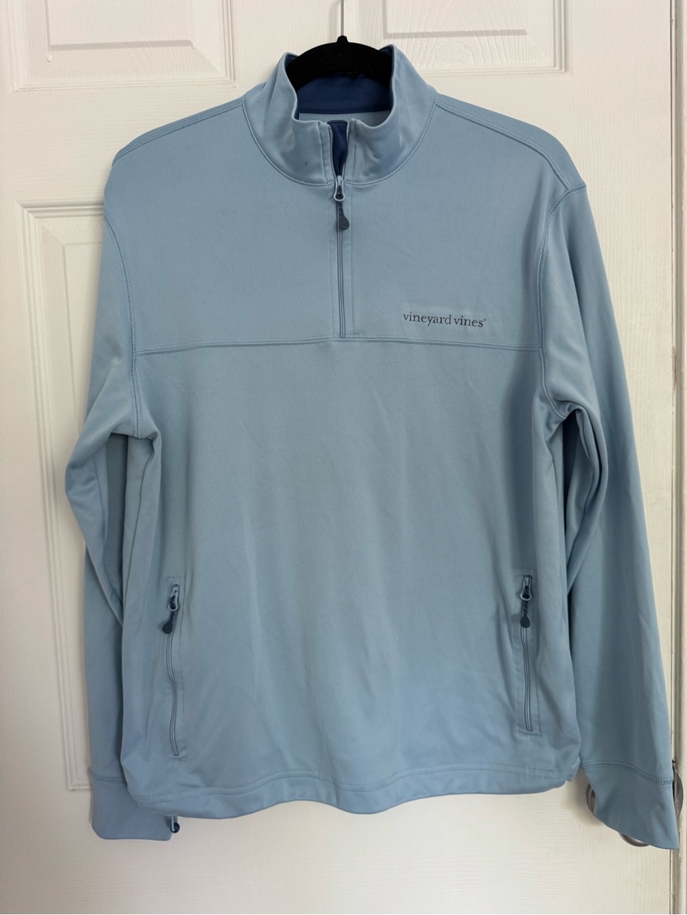 Vineyard Vines Pale Blue Quarter-Zip Performance Pullover
